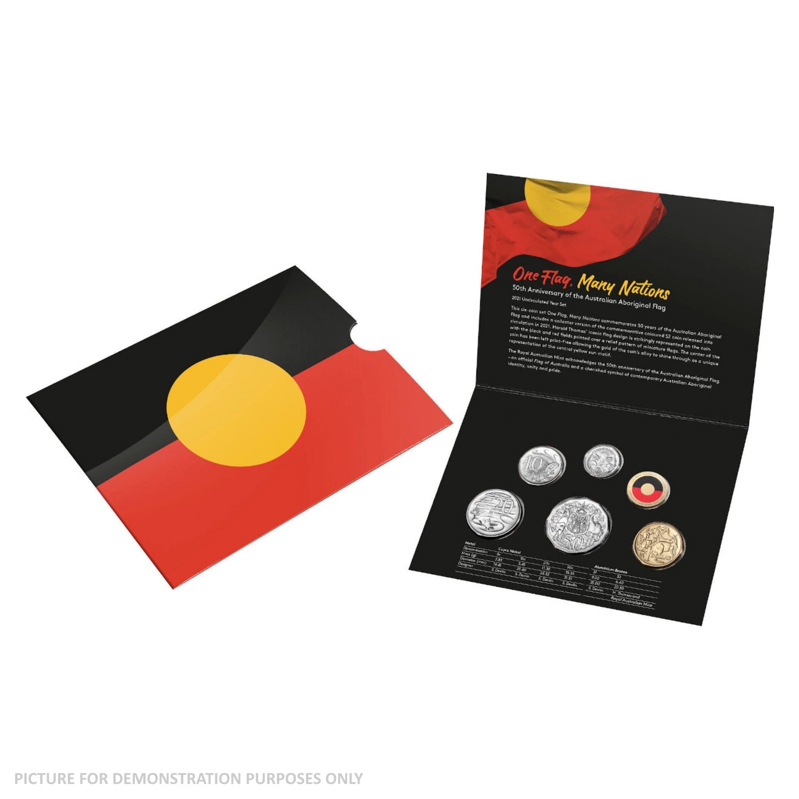 2021 Six Coin Uncirculated Year Set - Aboriginal Flag